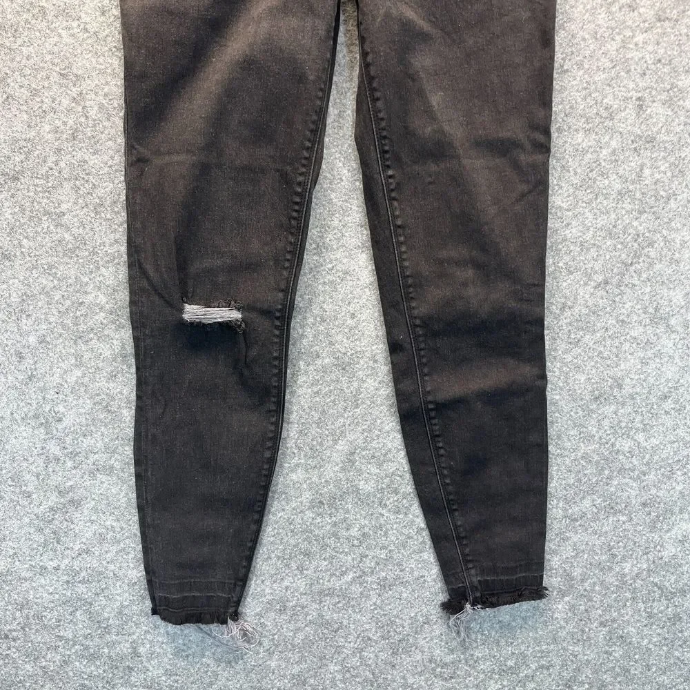 Spanx Women's Jegging Jeans Size S Black Mid Rise Stretch‎ Distressed